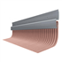 Solin à bavette et à pli Lahe Top Medium + Réno avec porte solin beige à pli - Rose vielli - 200,0 MM x 2,00 M