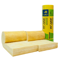 Rouleau de laine de verre pour bardage - Isofacade 35R Isover - 0,6 M x 7,3 M - ép.75 MM - R.2,1 m².K/W