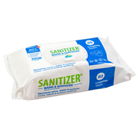 Lingette désinfectante pour mains et surfaces - Sans rinçage - Sanitizer - Sachet de 80 lingettes