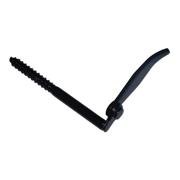 Arrêt de volet à visser pour matériaux pleins - Longueur 130 mm Ø 10 mm - Acier noir - Lot de 25