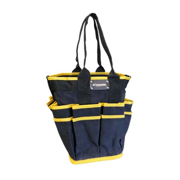 Sac à outils renforcé avec 16 poches noir et jaune - Hauteur 32cm - Jouanel - Outils non inclus