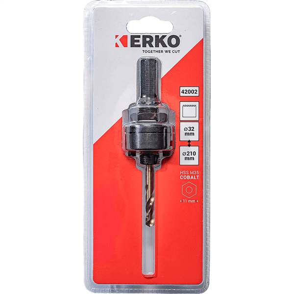 ARBRE ERKO 42002 POUR TREPANS 32 A 210MM