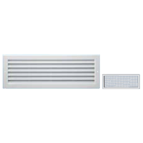 GRILLE A ENCASTR. AVEC MOUSTIQUAIRE 254X108 BLANC-PASS AIR 80CM2