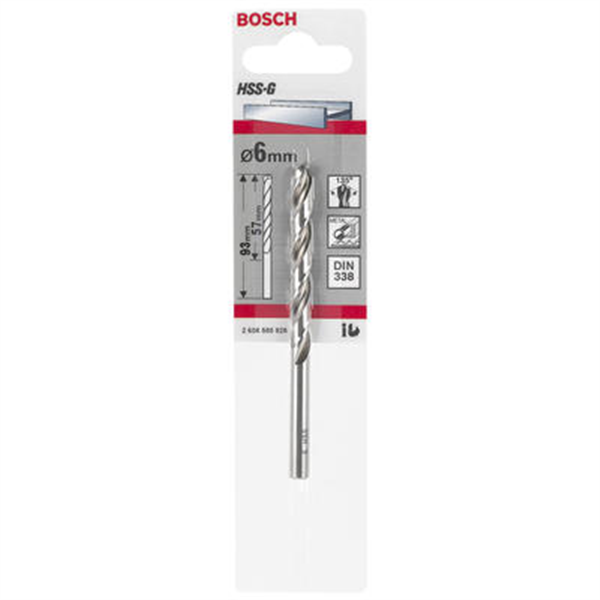 Bosch 2608585846 Foret à métaux rectifié HSS-Co standard DIN 338 Ø 4 mm 