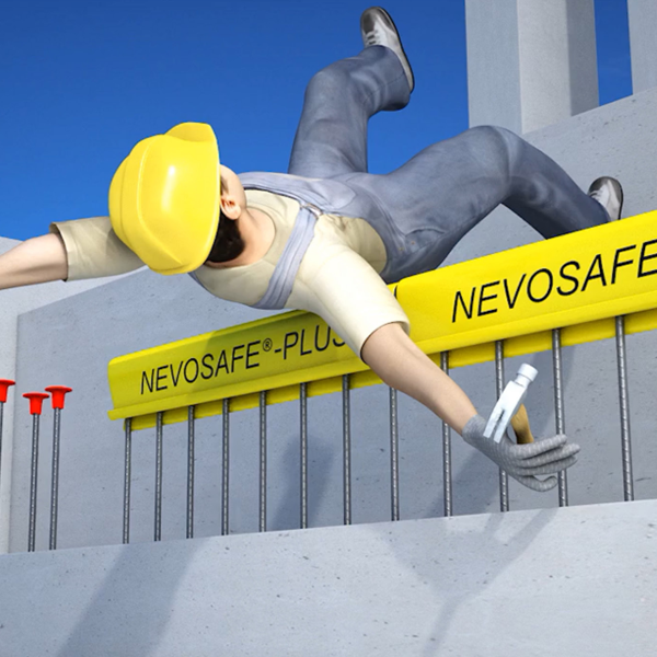 Gouttière de sécurité Nevosafe pour treillis et armature de fer de diamètre 8 à 40 mm - longueur 1 mètre