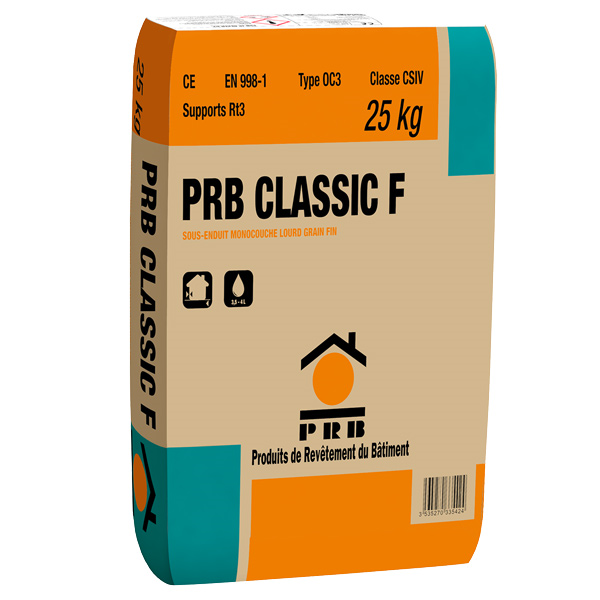 Sous-enduit monocouche lourd grain fin - Type OC3 pour supports Rt3 - PRB Classic F - sac de 25,0 KG