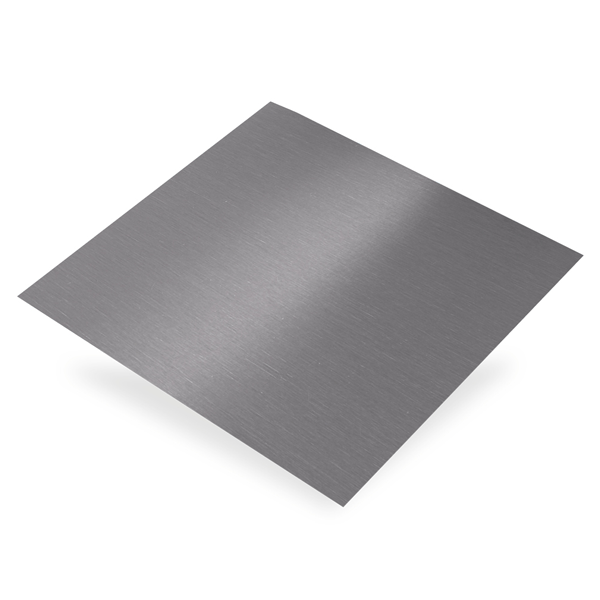Plaque en aluminium anodisé lisse gris brossé - 500 x 250 mm - épaisseur 0.5 mm