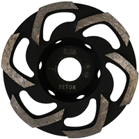 Plateau diamant pour ponçage à sec béton Ø 125 mm - Obra - 6 segments de 5 mm - Alésage 22,23 mm