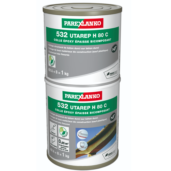 Colle époxydique Utarep H80C 532 - kit de 1,00 KG