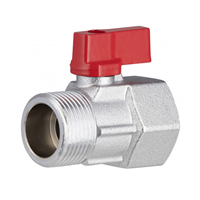 Vanne d'arrêt 1/4 de tour pour station de filtration eau - Noyon et Thiebault - Mâle femelle 3/4" - Laiton