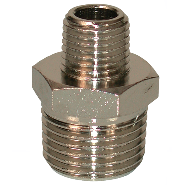Raccord de jonction laiton double mâle C 1/4" M - 1/2" M Lacmé