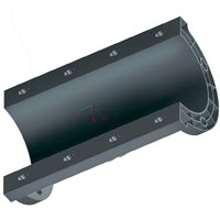 Coffrage géotub diam. 25 cm pour poteaux circulaires 1/2 coque de 25 cm
