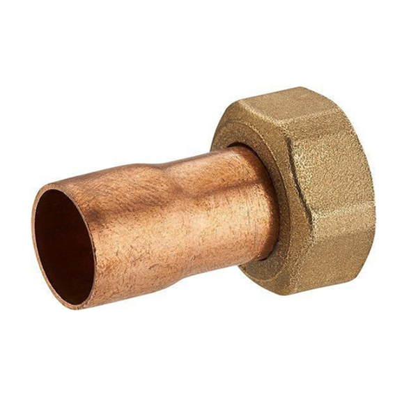 Raccord fer - cuivre droit écrou prisonnier  Diamètre 14 mm - F15 x 21 mm - Noyon & Thiebault