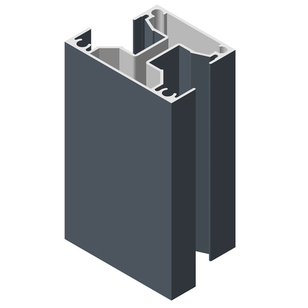 Poteau Stronger pour clôture aluminium - Angle variable de 90° à 180° - Anthracite RAL7016 - Longueur 2,35 M