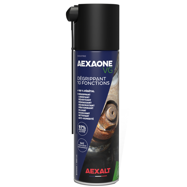 Dégrippant lubrifiant multi-fonctions 100% végétal - Aexaone VG Aexalt - aérosol 650 ml