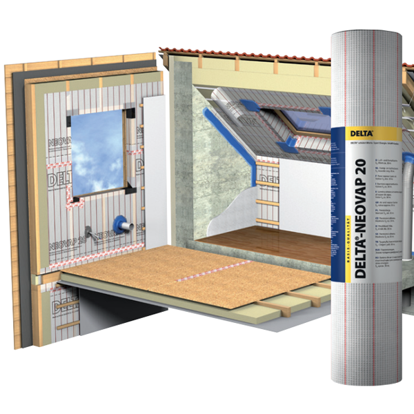 Pare-vapeur translucide armé pour murs et sous-pentes - Delta Neovap 20 - rouleau 1.50 x 50 m