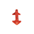 Talonnette espaceur de coffrage en plastique avec clou - longueur 18,0 CM - lot de 100