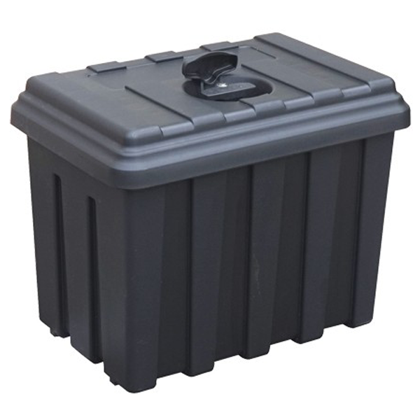 Coffre de chantier en polypropylène injecté avec poignet de verrouillage étanche - 72L