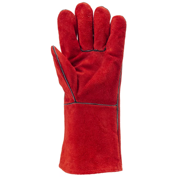 Gant de protection spécial soudeur - croute de vachette rouge - Euroweld 2631- Taille 10