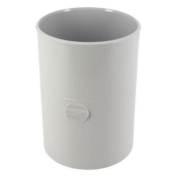Manchon double femelle/femelle pour tube de descente cylindrique Ø 100 - Gris