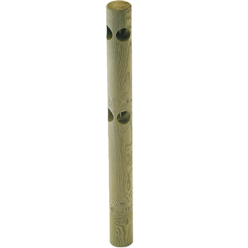 Poteau d'angle à 90° pour clôture Prailloux en pin sylvestre - bois traité classe 4 vert - Ø 140 mm - hauteur 1,50 M