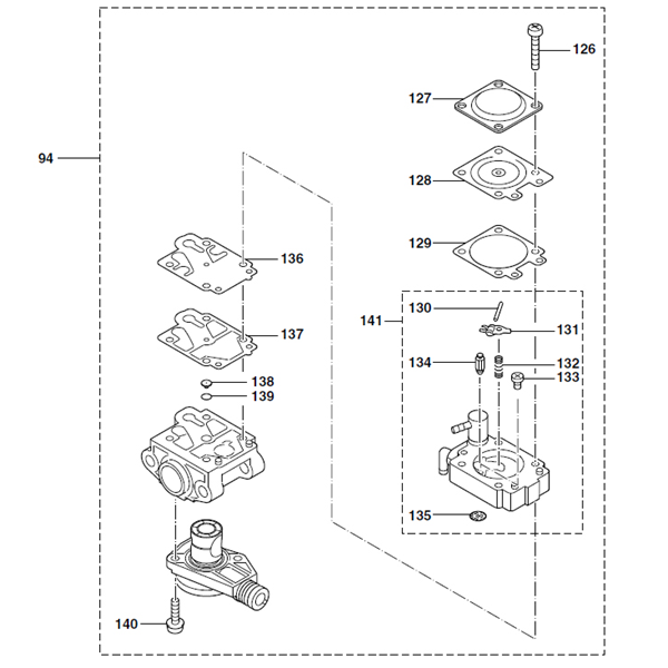 Carburateur complet pour tronçonneuse DCS232T PS222TH Makita