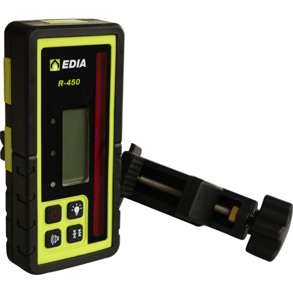 Laser rotatif horizontal à faisceau rouge avec inclinaison manuelle sur 2 axes - Edia R-500 H-IM - IP54 - portée 500 m