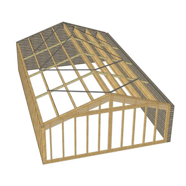 Poutre en I Inopanne avec âme bois massif - Sapin traité classe 2 incolore - 70 x 300 mm - L.6 M