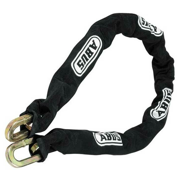 Chaîne antivol en acier cémenté Abus pour cadenas - avec textile de protection noir - maillon ép. 8 mm - 110 cm