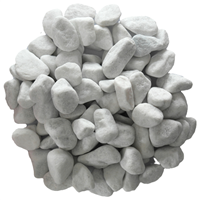Gravillon décoratif roulé blanc de Carrare 15/25 mm - Sac de 25 kg