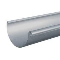 Gouttière demi-ronde en zinc naturel Rheinzink avec pince - développé 333 MM - ép.0.65 MM - 4 M