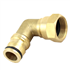 Coupleur coudé 3/4" pour tuyau d'arrosage 19 mm - Edia - Laiton