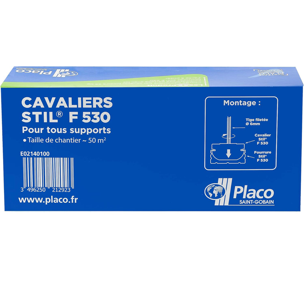 Cavalier Stil F 530 Placo pour la pose de plafonds en plaques de plâtre Placostil F 530 - boîte de 100