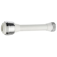 Flexible brise jet pour bec de robinet avec aérateur 2 jets - Noyon et Thiebault - F22 x 100 - Chromé et blanc