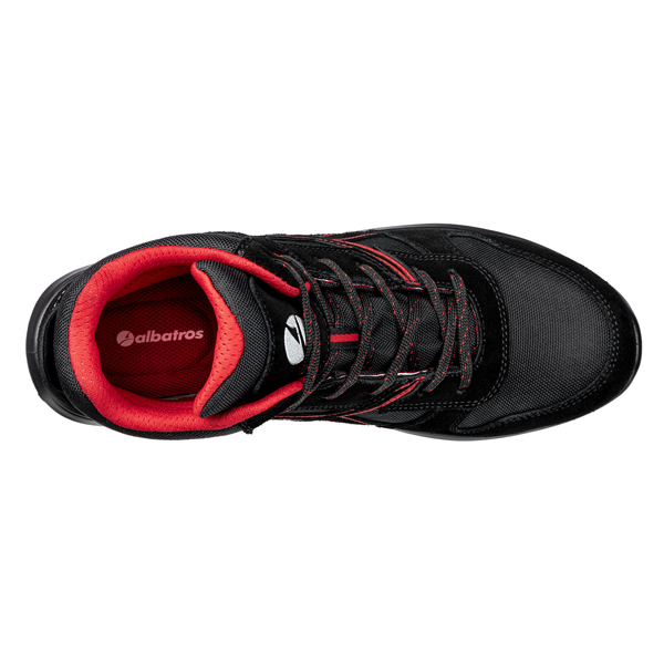 Chaussure sécurité mi-haute hommes S3 SRC Clifton Low Albatros - Noir et rouge - Taille 41