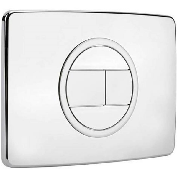 411-PLAQUE 2V EVO BLANC/BAGUE CHR MAT