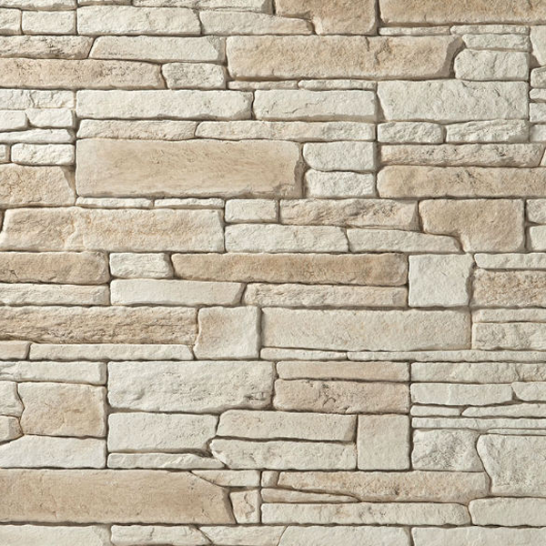 Parement mural en pierre reconstituée Rocky Mountain Ton naturel - Longueur 21 - 42 cm x Hauteur 7.5 - 15 cm - Ép. 2 - 4 cm