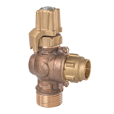 ROBINET PEC BRONZE UNIVERSEL SPHERIQ_DN30_GROS B._PE40_FIL40X49_FERM. GAUCHE