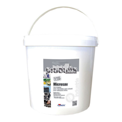 Savon gel avec microbilles Microsav pour salissures fortes - parfum orange - seau de 5 L