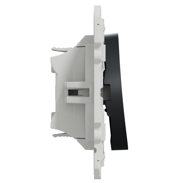 Interrupteur va-et-vient simple Schneider Odace - avec support de fixation à visser - anthracite - 10A 250V