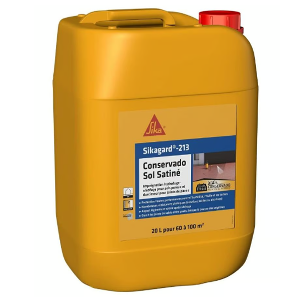 Imperméabilisant sols extérieurs poreux à fort trafic - Sikagard-213 Conservado Sol Satin - bidon de 20,0 LTR