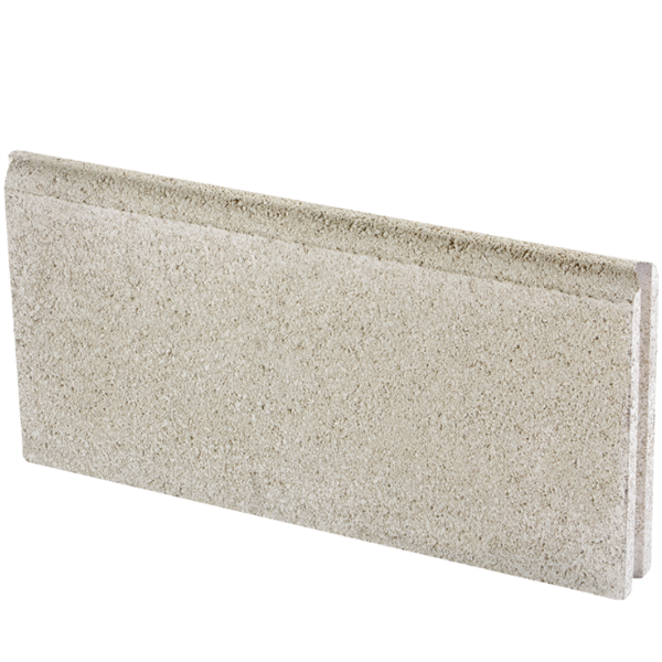 Bordure de jardin en béton avec rainure pour emboîtement - coloris Pierre - 50,0 CM x 25,0 CM x 5,00 CM