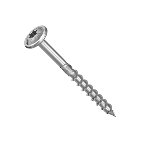 Vis bois Heco Topix Plus Acier A3K - Tête ronde 8 x 180 mm Filetage partiel T40 - Boîte de 50