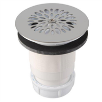 Bonde de douche Nicoll - Sortie verticale - Grille inox- Diamètre 40 mm - Polypropylène et Inox