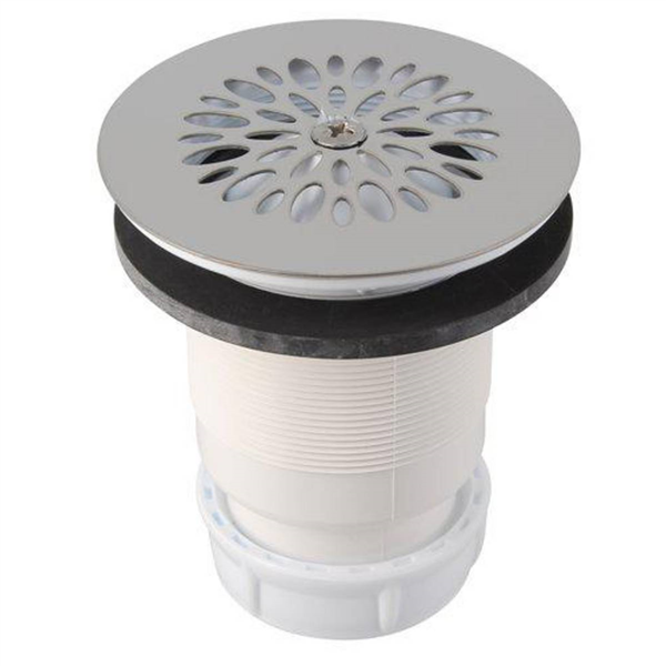 Bonde de douche Nicoll - Sortie verticale - Grille inox- Diamètre 40 mm - Polypropylène et Inox