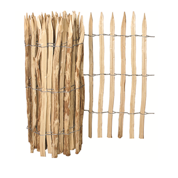 Clôture ganivelle en bois de noisetier - lien en acier galvanisé - rouleau de 5,00 M - hauteur 0,90 M