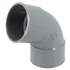Coude PVC à coller Femelle - Femelle 67° Diamètre 63 mm coloris gris