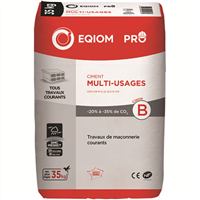 Ciment Multi-usages CEMII/B-M (L-S) 32,5 R CP2 CE NF EQIOM Pro - Sac de