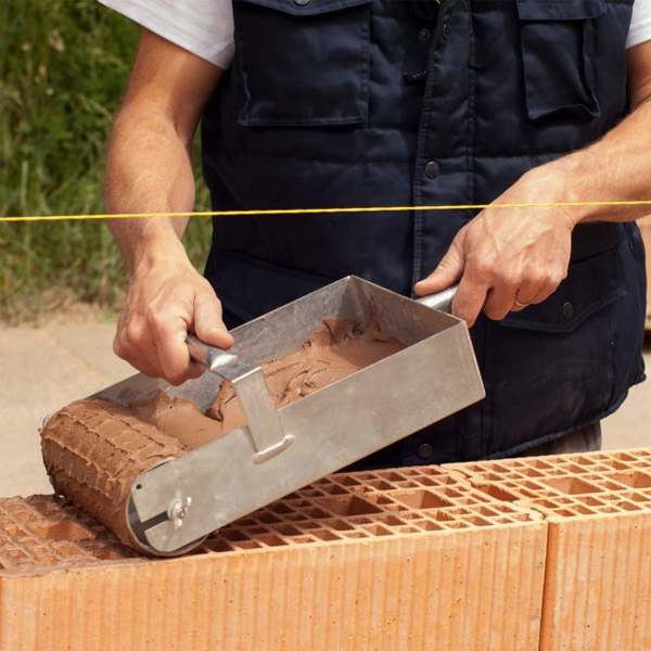 Rouleau applicateur de mortier en maçonnerie Roulée Wienerberger Porotherm pour brique d'épaisseur 200 MM