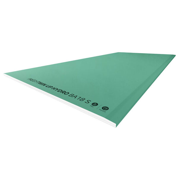 Plaque de plâtre hydrofuge et acoustique ultra-légère à haute dureté et résistance au feu - Prégytwin Up Hydro BA18 S - 2,70 M x 0,90 M - ép. 18,0 MM